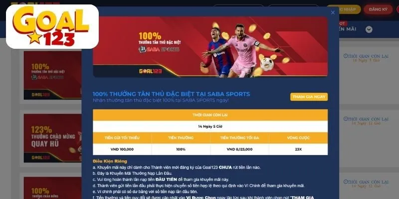 Các Chương trình Khuyến mãi Goal123