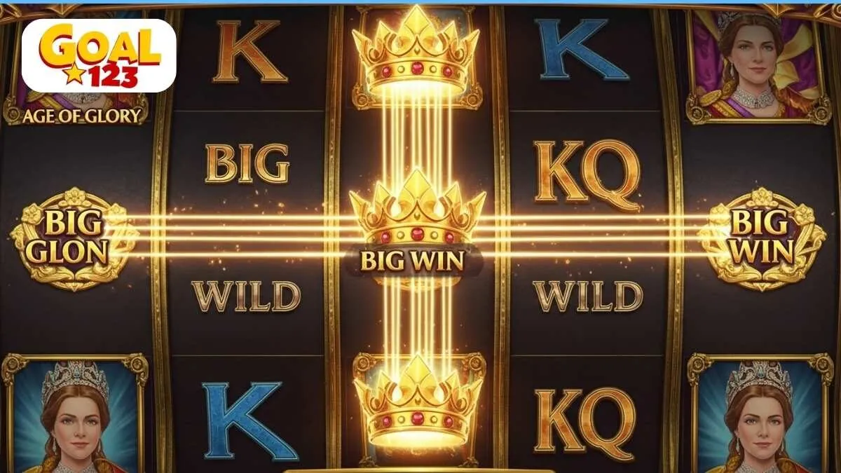 Tính năng Wild Mở Rộng (Golden Crown) chiếm trọn cột, mở khóa những chiến thắng "khủng" trong game chính của Age of Glory.